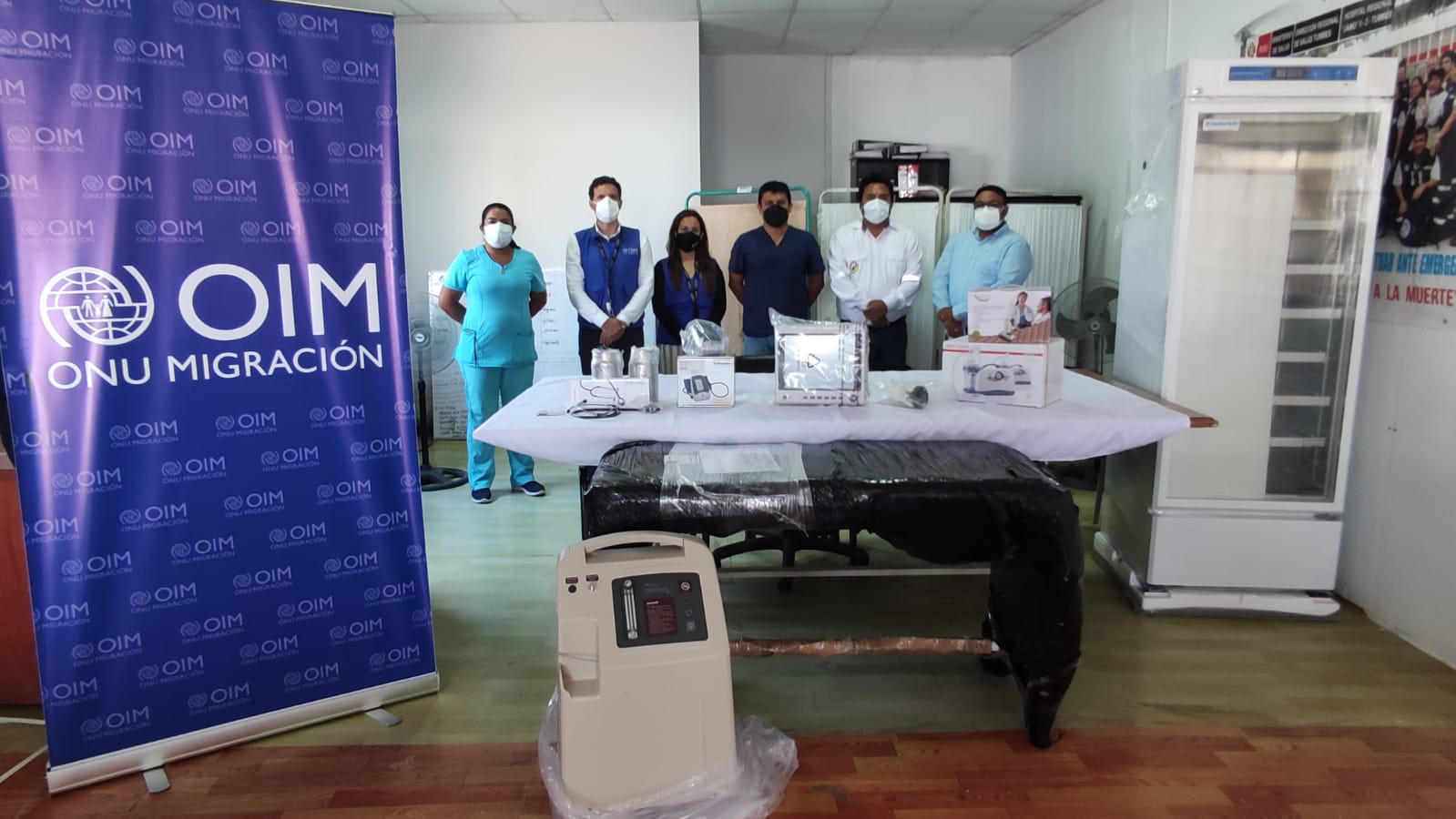 Gobierno regional recibe la donación de equipos biomédicos por parte de la OIM