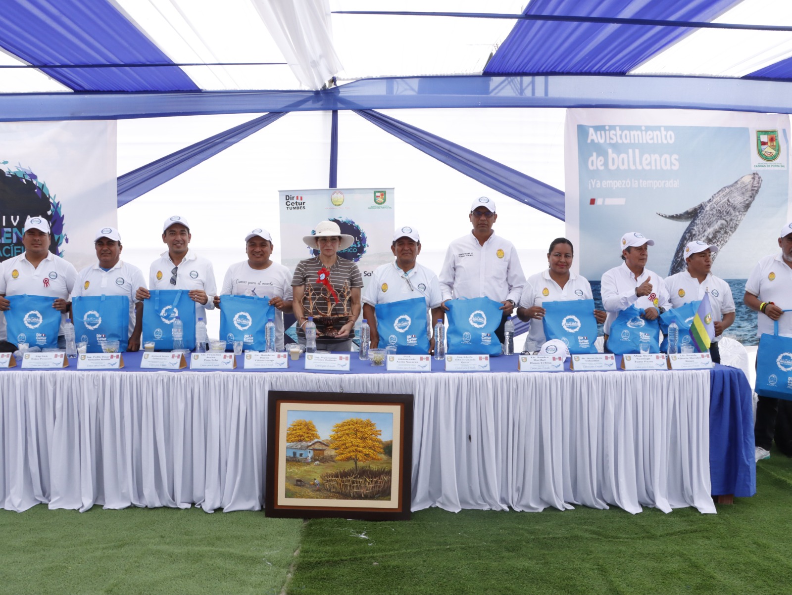 OFICIALMENTE SE DIO INICIO AL TERCER FESTIVAL DE BALLENAS DEL PACÍFICO 2023 EN EL DISTRITO DE CANOAS DE PUNTA SAL