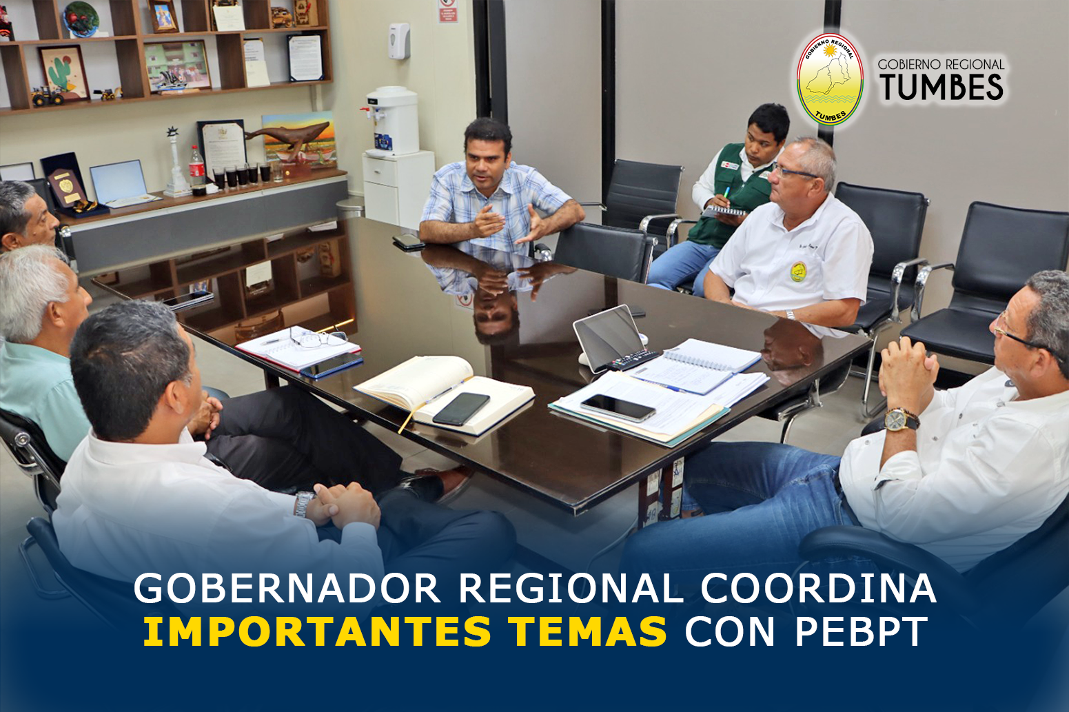 GOBERNADOR REGIONAL COORDINA IMPORTANTES TEMAS CON PROYECTO ESPECIAL BINACIONAL PUYANGO TUMBES