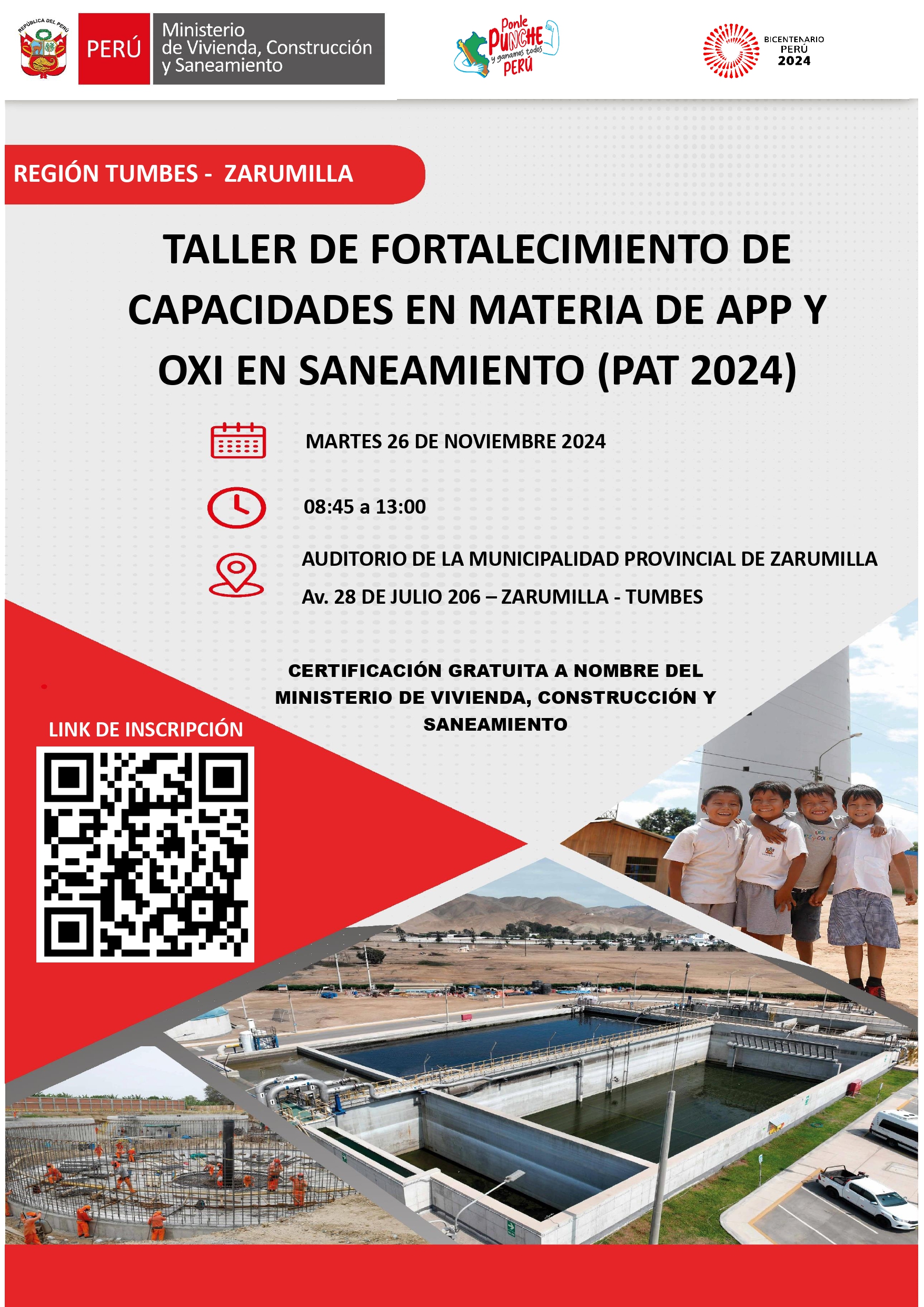 TALLER DE FORTALECIMIENTO DE CAPACIDADES EN MATERIA DE APP Y OXI EN SANEAMIENTO (PAT 2024)